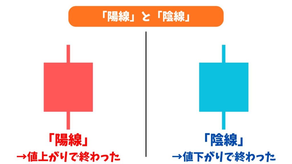 「陽線」と「陰線」の解説画像