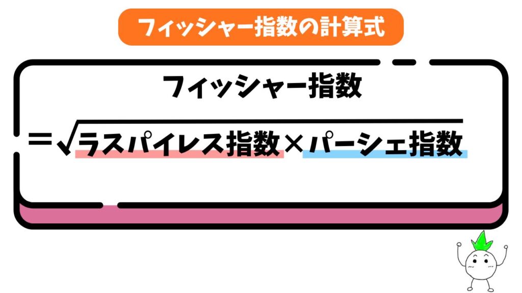 フィッシャー指数の計算式の解説画像