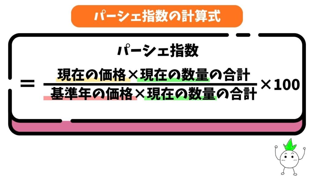 パーシェ指数の計算式の解説画像
