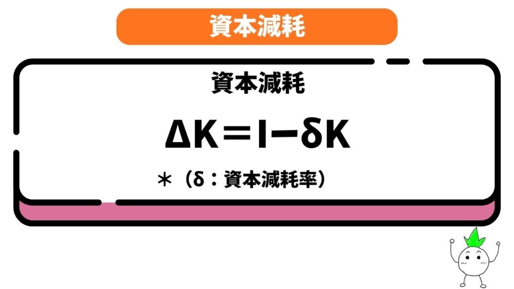 資本減耗の公式の画像