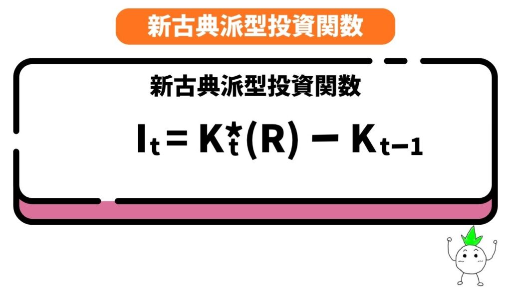 新古典派型投資関数の公式の画像