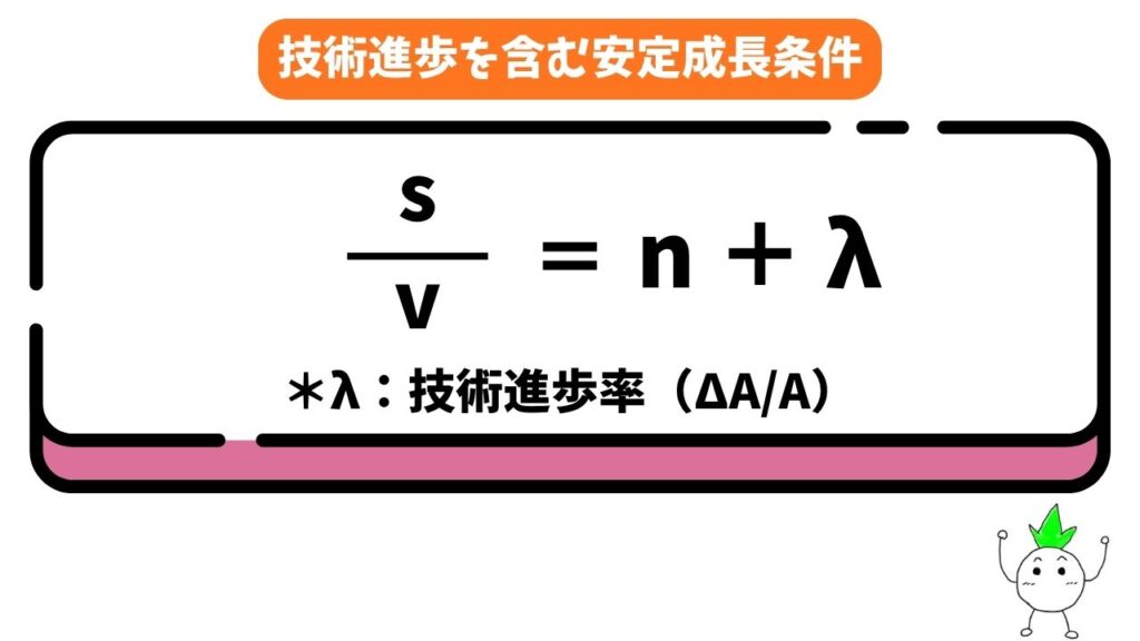 技術進歩を含む安定成長条件の画像