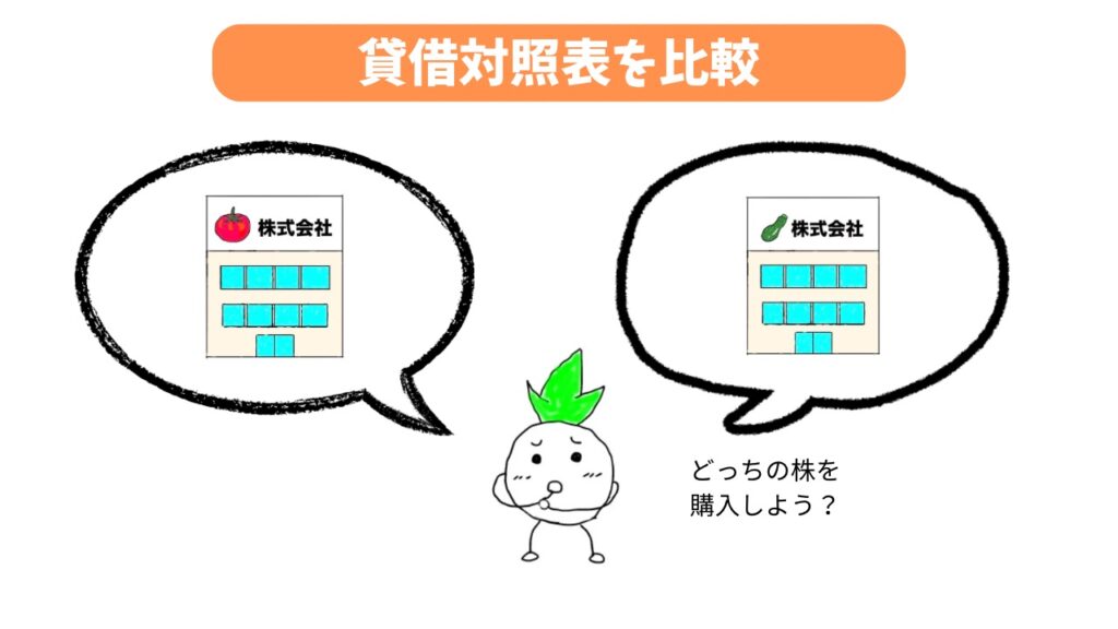 貸借対照表の比較のイメージ画像