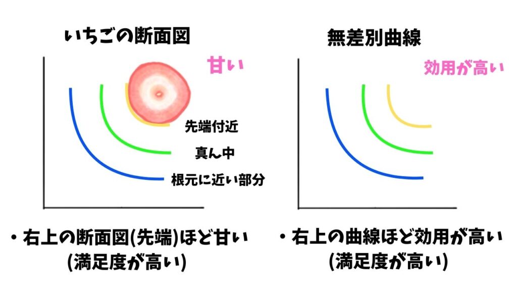 いちごを使った無差別曲線の効用の解説画像②
